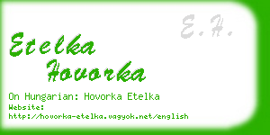 etelka hovorka business card